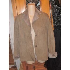VTG Banana Republic Lamb Leather Shearling Blazer